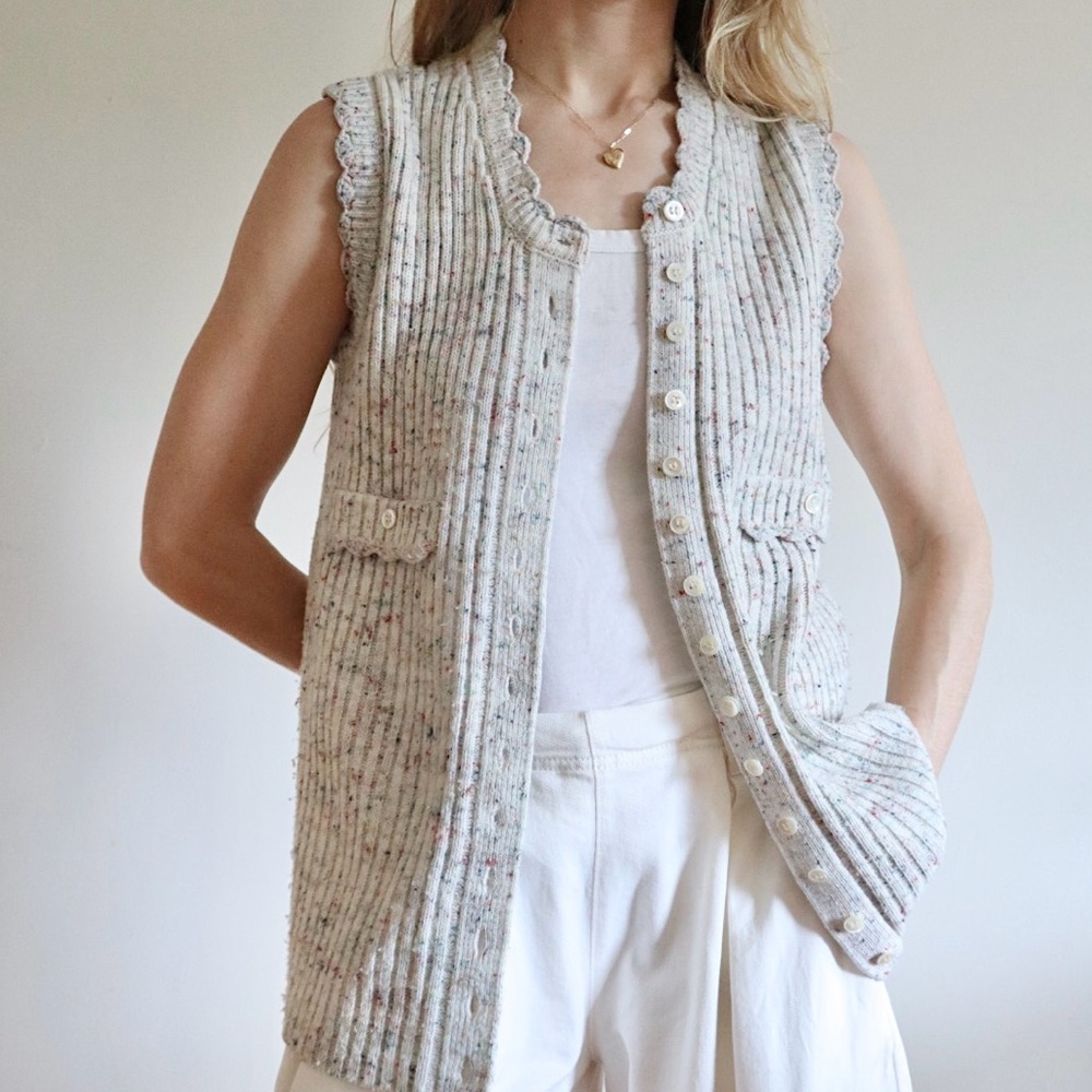 Vintage 70’s Button Down Vest Size Small